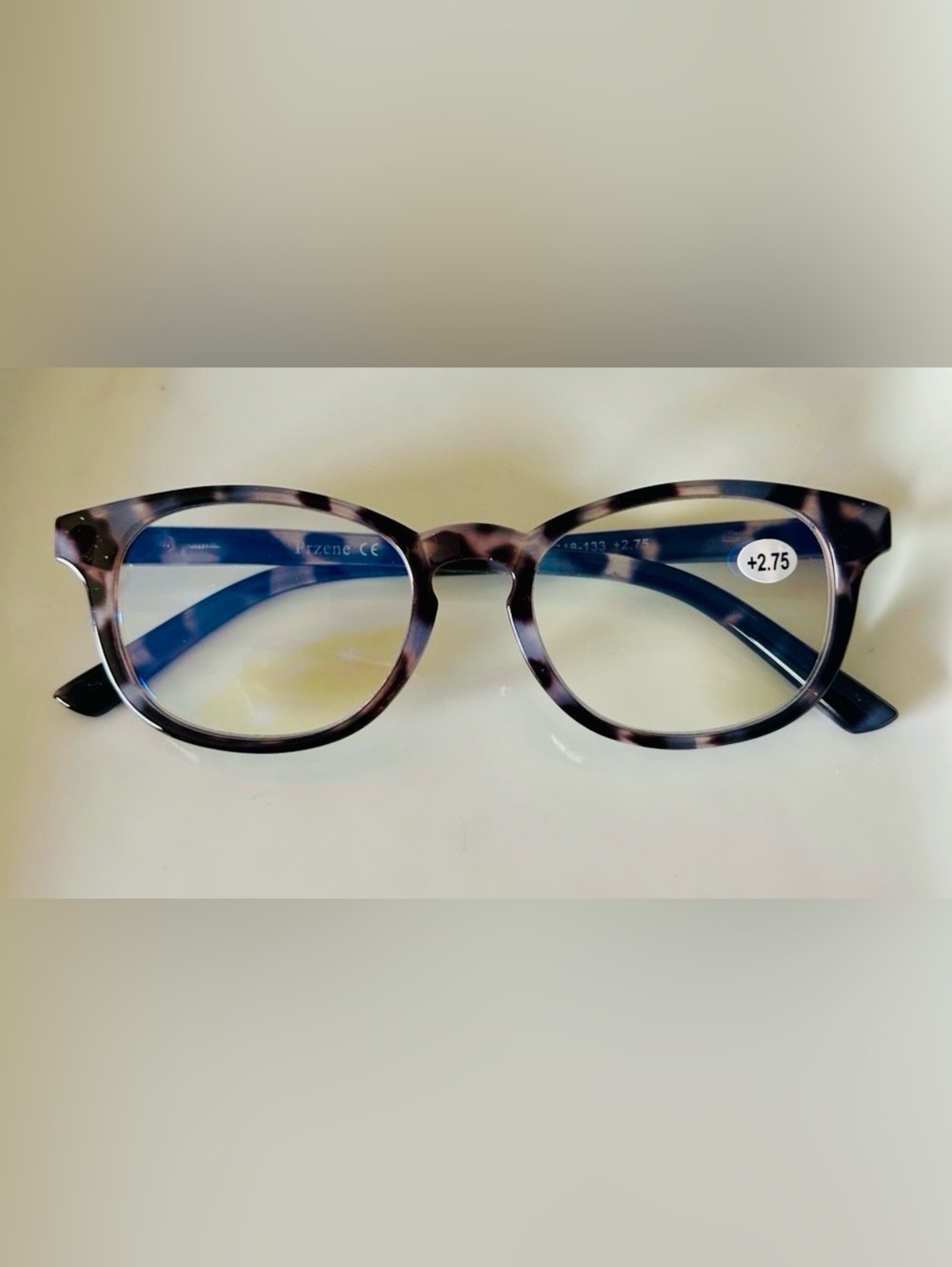Blue Light Reading Glasses +2.75 Gray Tortoiseshell Readers Cheaters
